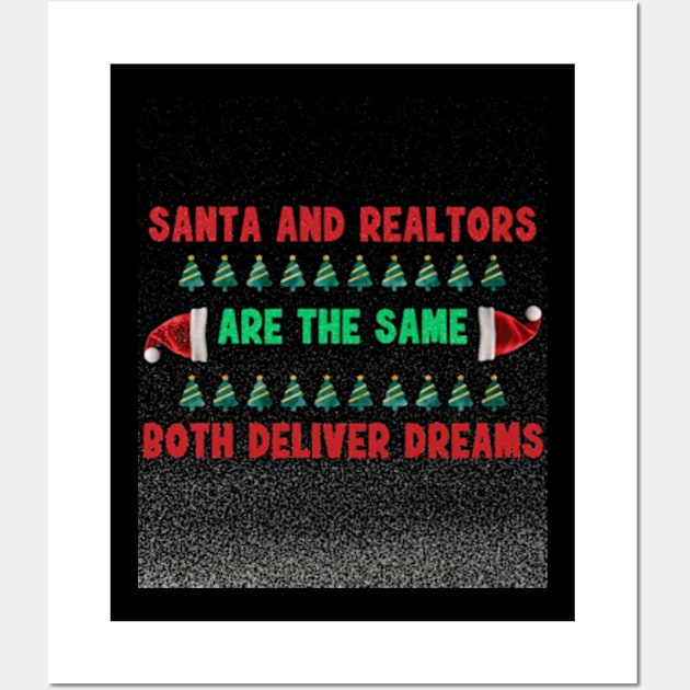 Santa Favorite Realtor They are same funny christmas shirt Wall Art by PC SHOP